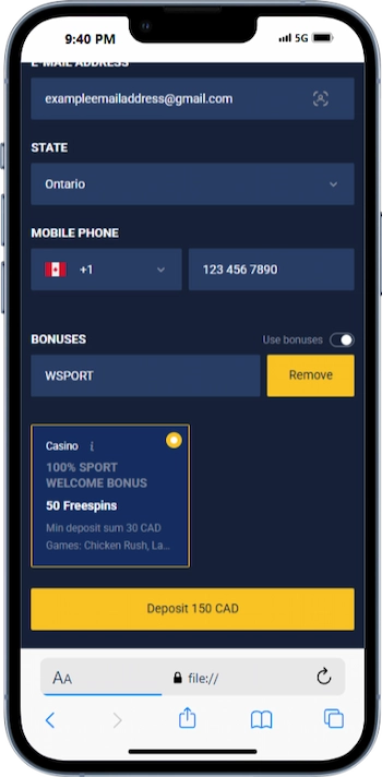 Step 3: Use Bonus Code