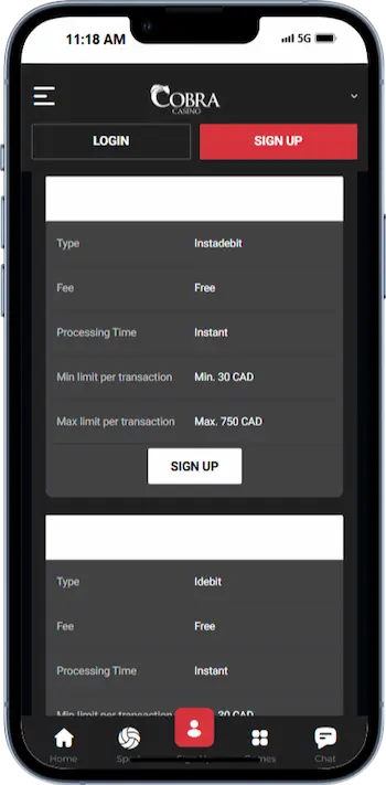 instadebit casinos