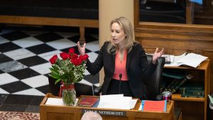 Image of Wyoming Senator, Tara Nethercott / Wyoming lawmakers are set to deliberate over proposals to introduce tax increases across the gaming sector, as part of wide-ranging changes. 