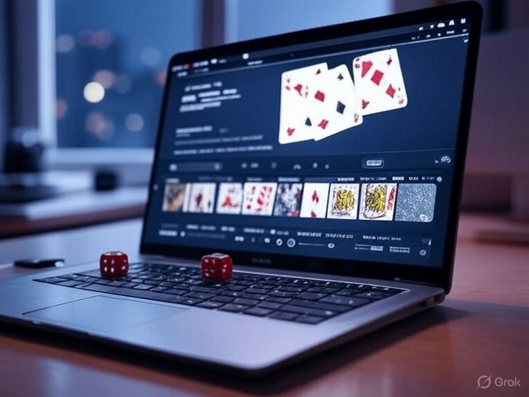 AI image to represent online casino gaming / Online casino gaming continues to drive strong results in the seven U.S. states where it is a regulated activity. 