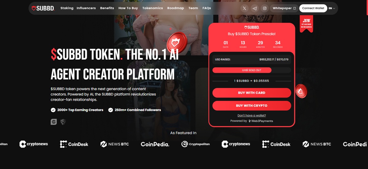 A pré-venda do SUBBD token se destaca entre projetos de criptomoedas promissoras