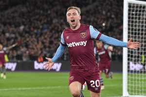West Ham United's Jarrod Bowen celebrates scoring a goal / West Ham United has signed a controversial new gambling sponsor deal with BoyleSports.