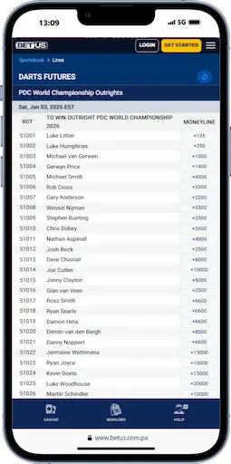 Darts Futures Betting