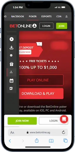 Tournament Poker at BetOnline