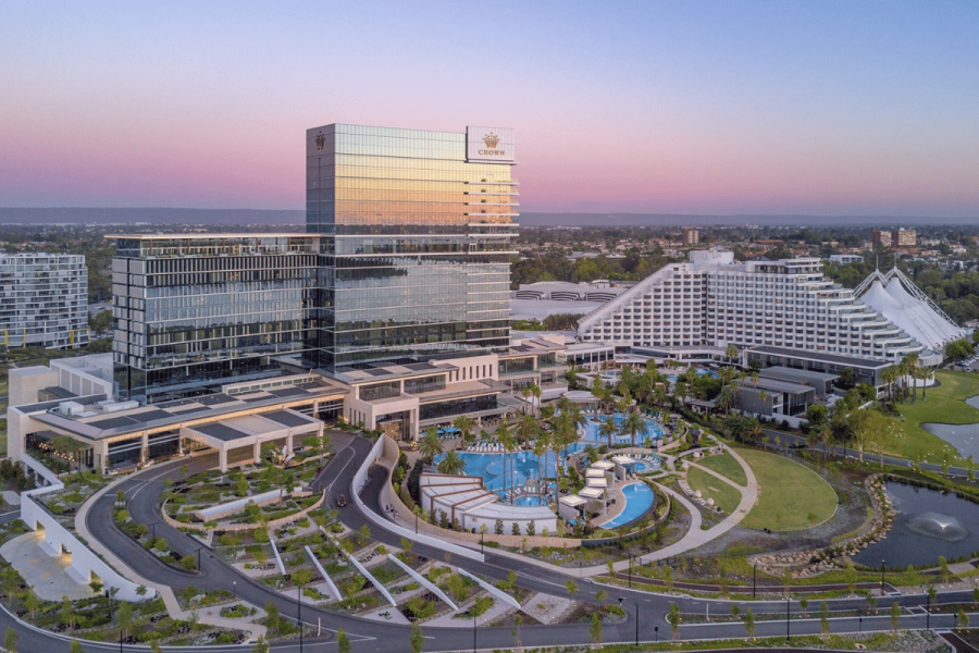 Crown Perth to keep casino license as WA government declares reforms successful. Image of Crown Perth in Australia