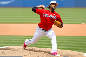 Emmanuel Class Truech for the Cleveland Guard Corporation during a match in May 2023 in the progressive field. The guardians are the closest Emmanuel Kalez on a paid vacation in the MLB probe