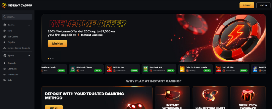 Instant casino online casino εξωτερικου