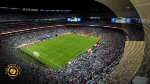New Jersey's MetLife Stadium at night