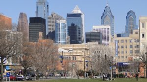 Pennsylvania Gaming Control Board wants to hear public opinion on casino license renewal. Cityscape image of Philadelphia, Pennsylvania