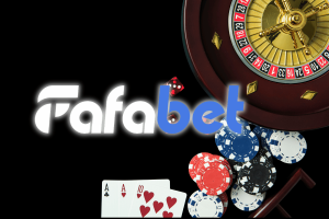 UK gambling firm Fafabet fined $124K for unfair terms. Fafabet logo with gambling-related items in the background