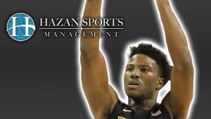 Lawsuit hits Malik Beasley as betting debts and agent fallout mount. Malik Beasley holding a basketball next to logo of Hazan Sports Management