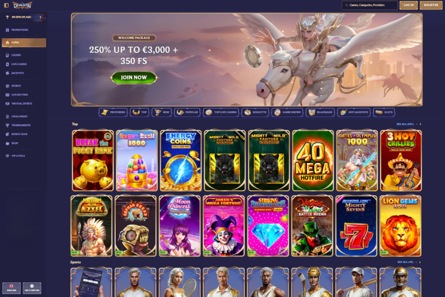 divaspin zahraniční online casino