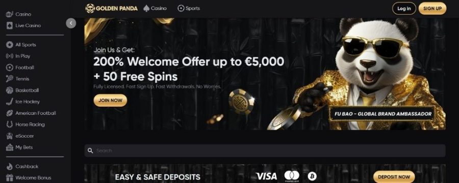 golden panda online casino εξωτερικου