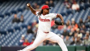 Cleveland Guardians pitcher Luis Ortiz / Luis Ortiz, the Cleveland Guardians pitcher, has been sent on paid leave after he was confirmed as the subject of a MLB gambling investigation.