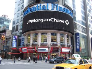 Outside the JPMorgan Chase & Co building in New York.
