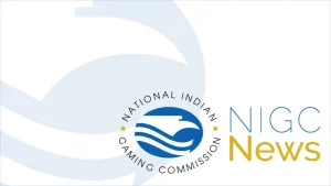An empty background, with the slogan of the Indian National Games Committee in the lower right corner, with 