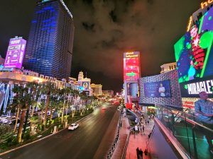 LAS Vegas Strip Nightscape / All major casinos in Las Vegas, are now union after a historic victory for workers, led by the Union of Culneical Workers.