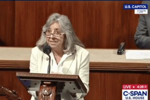 Rep Dina Titus screenshot to deliver a letter on the stage. Dina Titus's attempt to add a fair bet law to the defense bill does not go anywhere