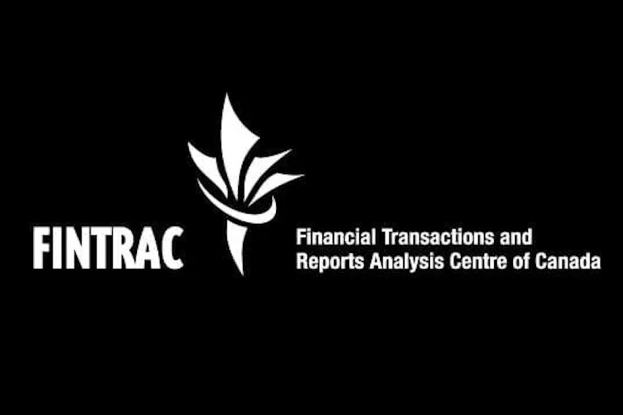 FINTRAC fines Saskatchewan Indian Gaming Authority after compliance investigation. FINTRAC logo on top of black background
