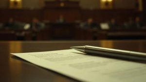 A bill in a court room