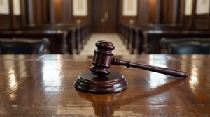 An close to a wooden office in the court with the hammer of the judge. Entertainment High 5 Entertainment, an other key legal battle in San Francisco