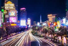 Image of the Las Vegas strip. Bing Du, a highly-rated player on the poker circuit, has been accused of operating an alleged illicit brothel from a home in Las Vegas. 