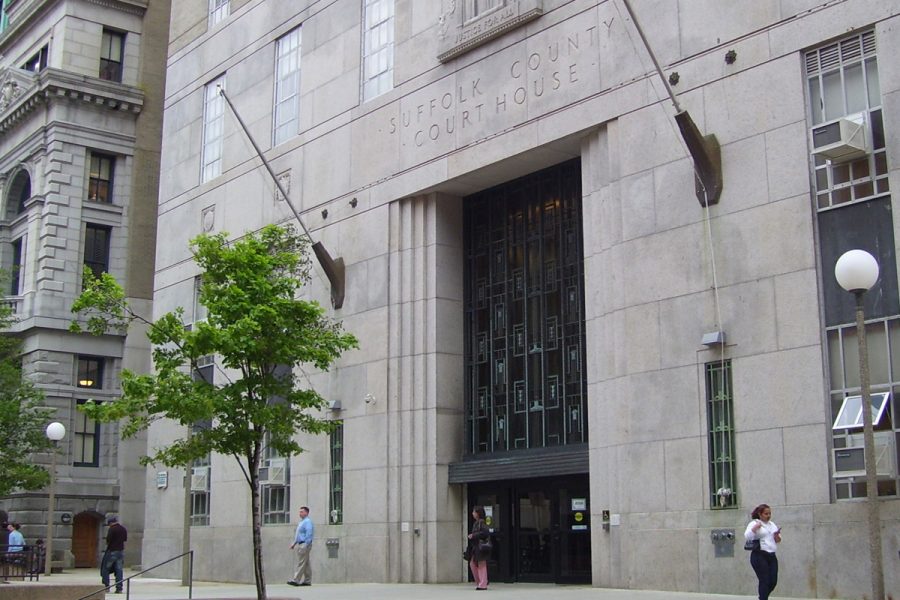 Massachusetts couple found guilty for running underground casinos. 2008 photo of the Suffolk County Courthouse in Boston, MA, next to the SJC at Pemberton Square.