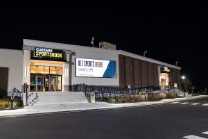 Grand Opening of the Caesars SportsBook at Monmouth Park Racetrack. New Caesars venue opens its doors to the trackside sportsbook, bar, and restaurant
