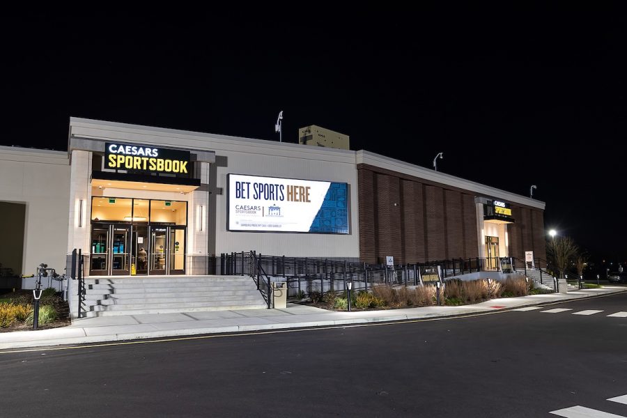 Grand Opening of the Caesars SportsBook at Monmouth Park Racetrack. New Caesars venue opens its doors to the trackside sportsbook, bar, and restaurant