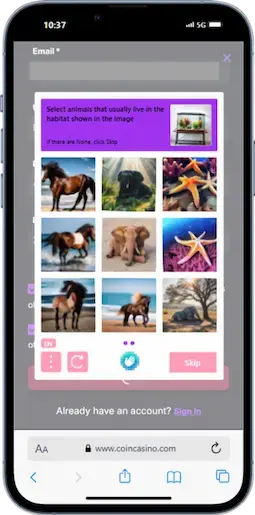 Register At Coin Casino Step 3