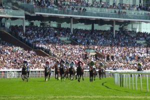 UK government gambling tax proposal could ‘wipe $110M from racing income'. Finish of horse race at York Race Course meeting