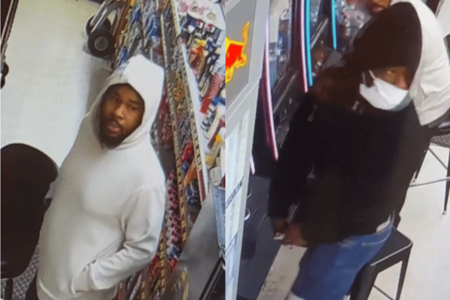 Chesapeake Police hunting for information on gambling machine theft. The pictured suspects entered a convenience store in the 1000 block of Fentress Road and stole the money box out of the gambling machines.