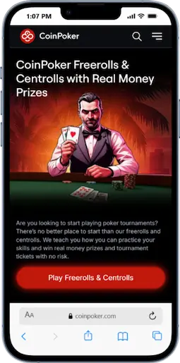 Freeroll and Centroll Tournaments from CoinPoker