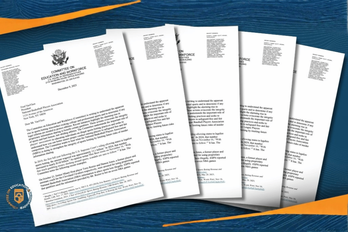 Committee Chair Walberg presses sports unions for answers on illegal gambling scandals