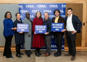 CEGA promotional image. Coalition to End Gambling Ads expands as more UK councils join fight