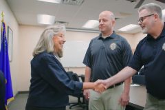 An image of Rep Dina Titus greeting constituents as part of a campaign video. Titus urges committee to advance FAIR BET Act restoring gambling deductions