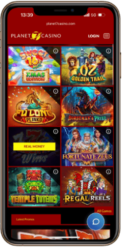 Interface du Seven Casino App