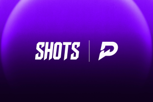 Purple background with the SHOTS logo on the left and PrizePicks on the right.