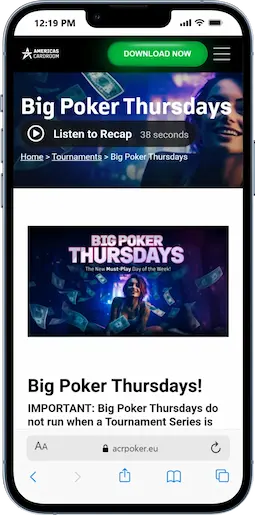 Big Poker Thursdays At ACR Poker