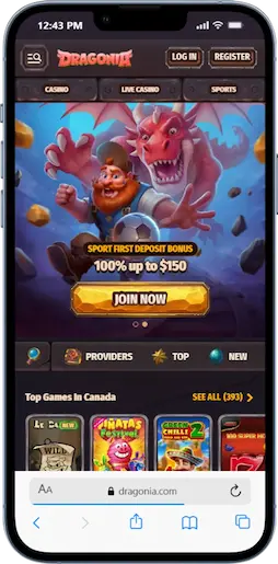 Register At Dragonia Canada Step 1