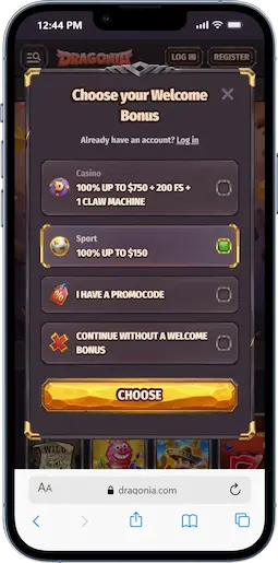Register At Dragonia Canada Step 2