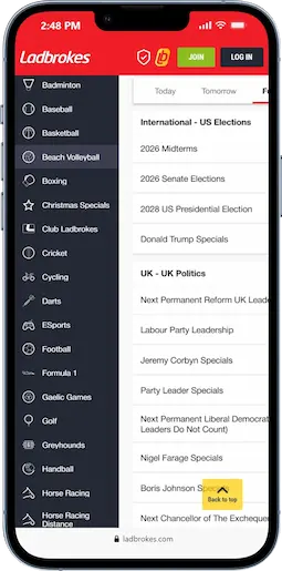 Politics Betting at Ladbrokes