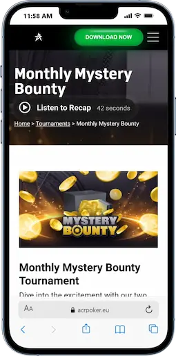 Monthly Mystery Bounty Tournaments At ACR Poker