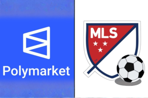 Polymarket and Major League Soccer (MLS) logos. Polymarket secures multi-year soccer partnership with MLS to boost engagement nationwide