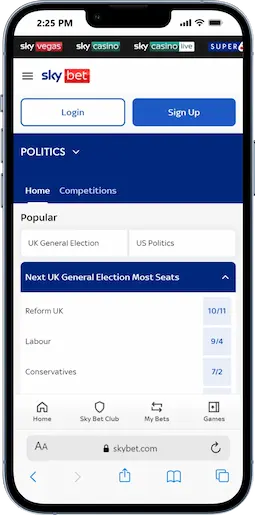 General Election Betting At SkyBet