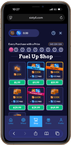 Choose a Coin Package or Claim Free Rewards