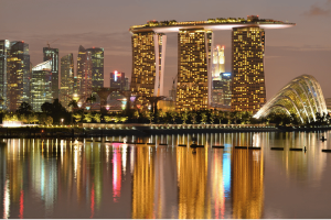 Chinese embassy warns nationals after Marina Bay Sands casino death in Singapore. Marina Bay Sands and the skyline of the Central Business District of Singapore at dusk.