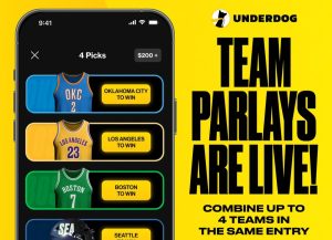 Underdog team parlays promotional image