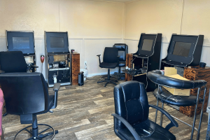 Interior room with illegal gambling machines uncovered during Johnston County sheriff investigation in Benson North Carolina