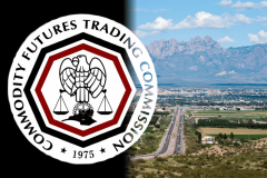 CFTC sues New Mexico over Kalshi sports prediction markets, with Commodity Futures Trading Commission logo and New Mexico landscape representing federal regulatory dispute.
